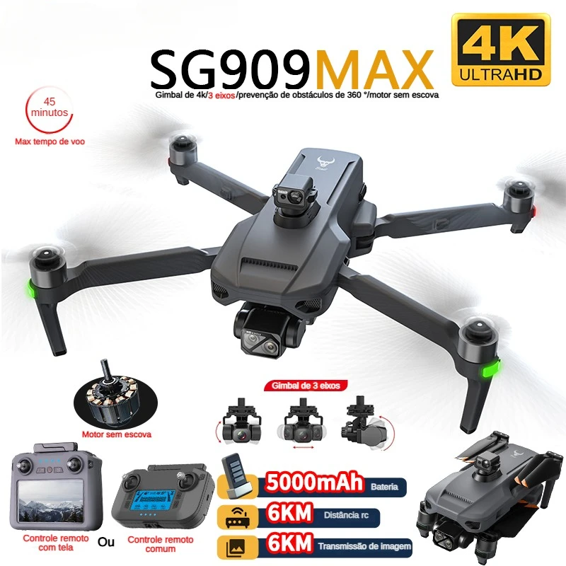 Drone Camera 4K - ZLL SG909 SG909MAX Drone professionnel avec